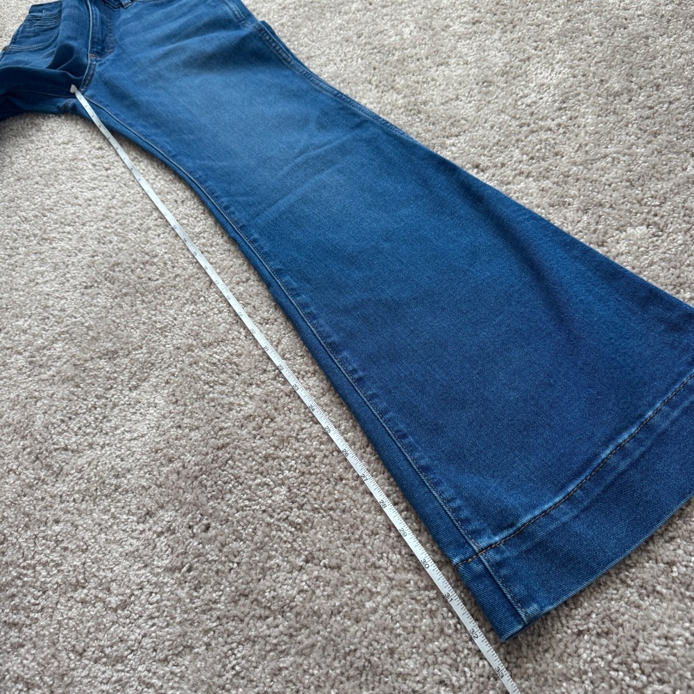 Wrangler Retro High Rise Trouser Boot Jeans Womens 27x34 Blue Denim 1011MPEAB - Picture 9 of 10
